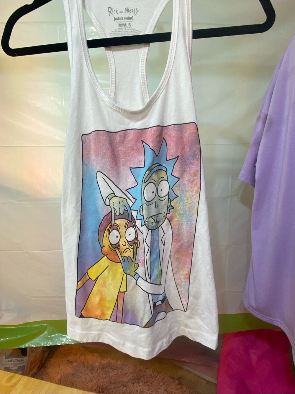 Rick and Morty White Graphic Tank Top